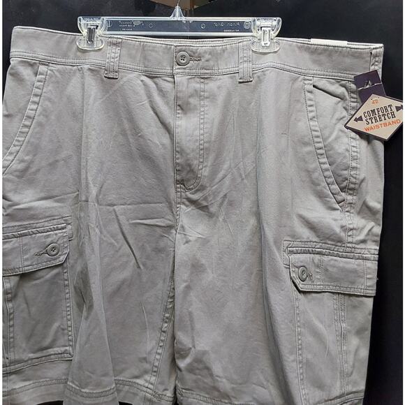Mens New St John's Bay Cargo Gray Shorts Size 42 Big Pockets Retail 40.00 - Picture 2 of 5